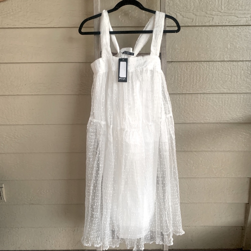 Nasty Gal white tulle dress